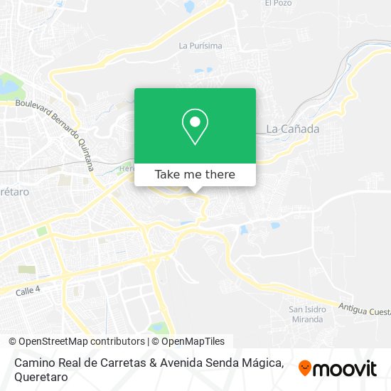 Mapa de Camino Real de Carretas & Avenida Senda Mágica