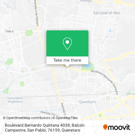 Mapa de Boulevard Bernardo Quintana 4038, Balcón Campestre, San Pablo, 76159
