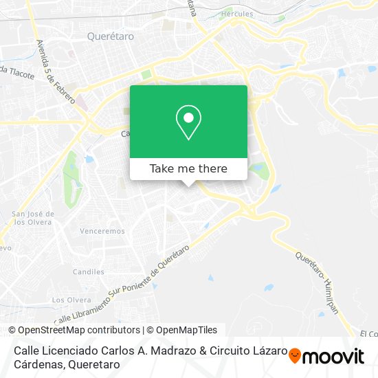 Mapa de Calle Licenciado Carlos A. Madrazo & Circuito Lázaro Cárdenas