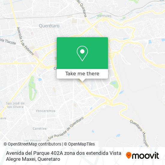 Avenida del Parque 402A zona dos extendida Vista Alegre Maxei map