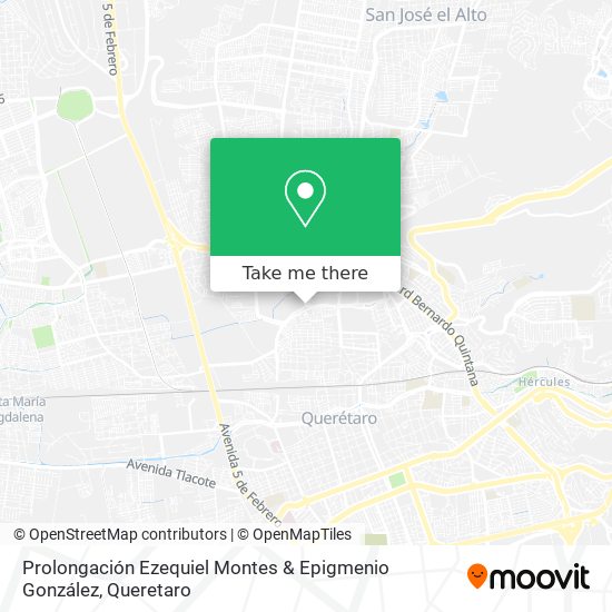 Prolongación Ezequiel Montes & Epigmenio González map