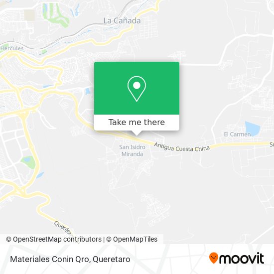 Materiales Conin Qro map