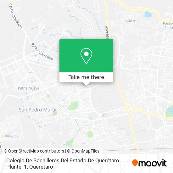 Mapa de Colegio De Bachilleres Del Estado De Querétaro Plantel 1