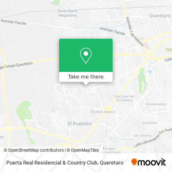 Puerta Real Residencial & Country Club map