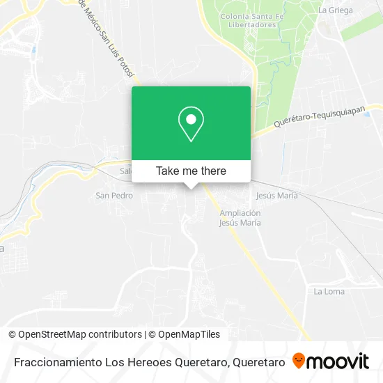 Mapa de Fraccionamiento Los Hereoes Queretaro