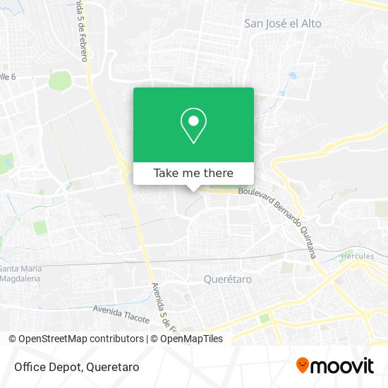 How to get to Office Depot in Santiago De Querétaro by Bus?