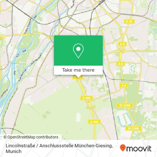 Lincolnstraße / Anschlussstelle München-Giesing map