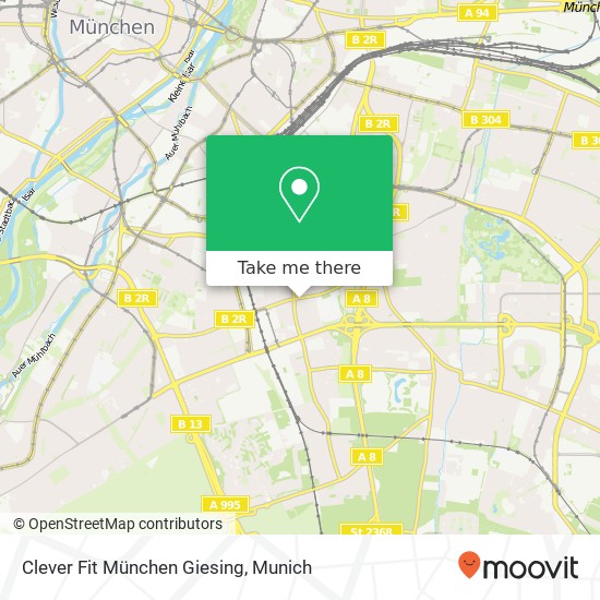 Clever Fit München Giesing map