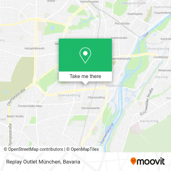 Карта Replay Outlet München