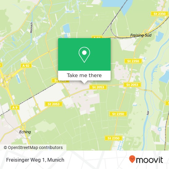 Freisinger Weg 1 map
