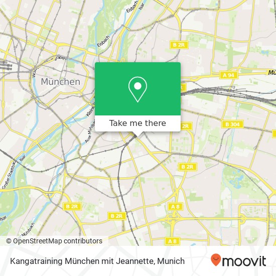 Kangatraining München mit Jeannette map