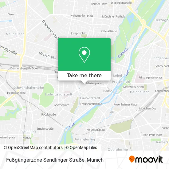 Карта Fußgängerzone Sendlinger Straße