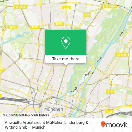 Anwaelte Arbeitsrecht MüNchen Lindenberg & Witting GmbH map