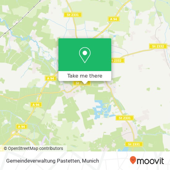 Gemeindeverwaltung Pastetten map