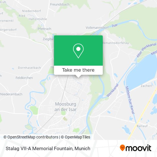 Stalag VII-A Memorial Fountain map