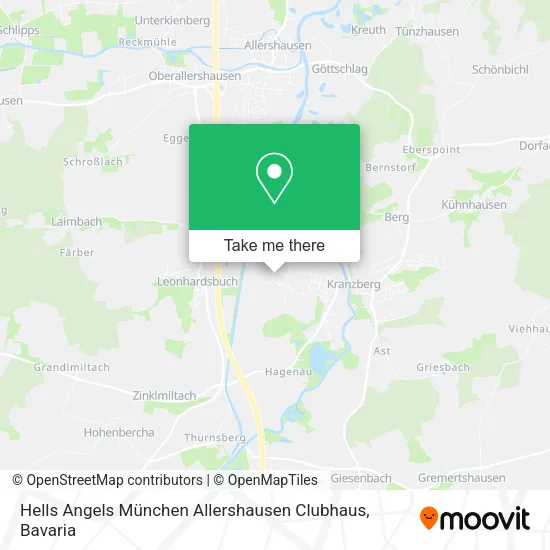 Карта Hells Angels München Allershausen Clubhaus