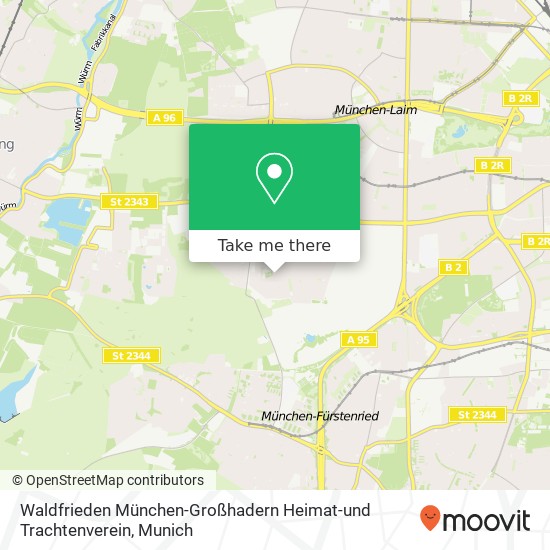 Waldfrieden München-Großhadern Heimat-und Trachtenverein map