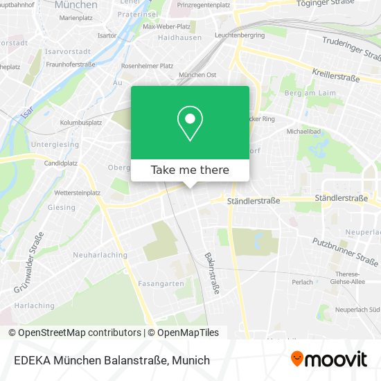 Карта EDEKA München Balanstraße