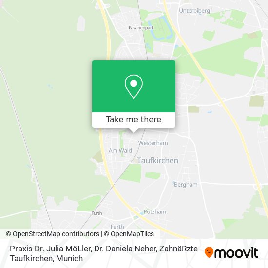 Praxis Dr. Julia MöLler, Dr. Daniela Neher, ZahnäRzte Taufkirchen map