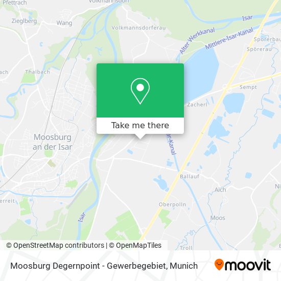 Карта Moosburg Degernpoint - Gewerbegebiet
