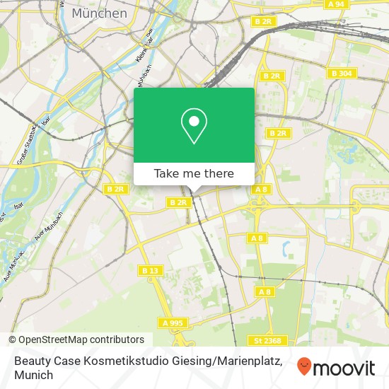 Beauty Case Kosmetikstudio Giesing / Marienplatz map