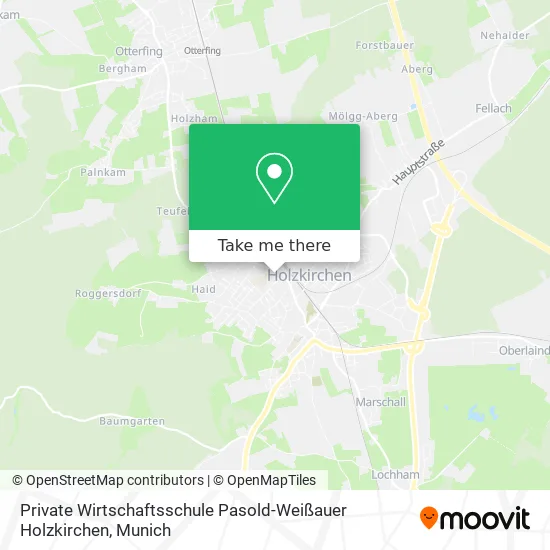Карта Private Wirtschaftsschule Pasold-Weißauer Holzkirchen