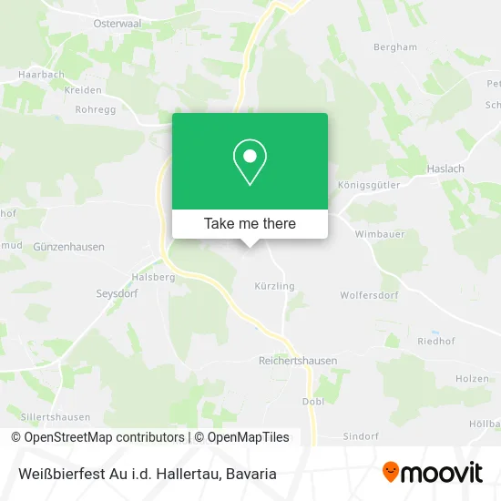 Карта Weißbierfest Au i.d. Hallertau