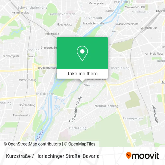 Карта Kurzstraße / Harlachinger Straße