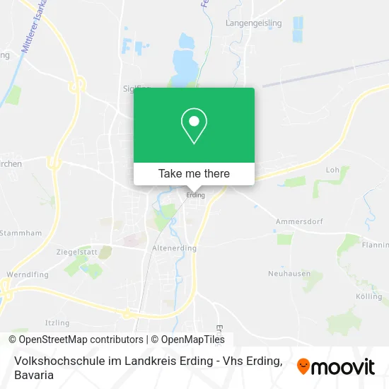 Карта Volkshochschule im Landkreis Erding - Vhs Erding