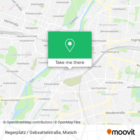 Карта Regerplatz / Gebsattelstraße