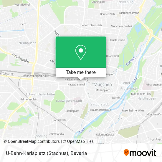 Карта U-Bahn-Karlsplatz (Stachus)