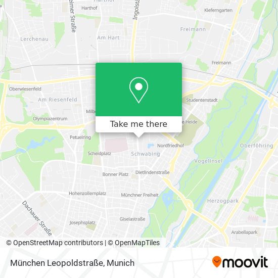 Карта München Leopoldstraße