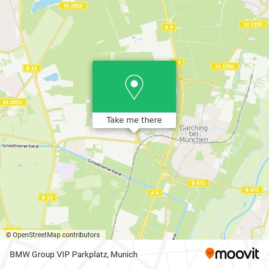 Карта BMW Group VIP Parkplatz