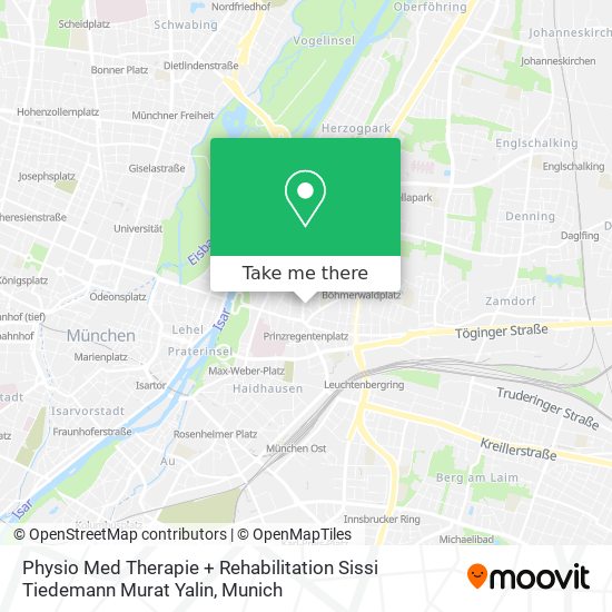 Карта Physio Med Therapie + Rehabilitation Sissi Tiedemann Murat Yalin