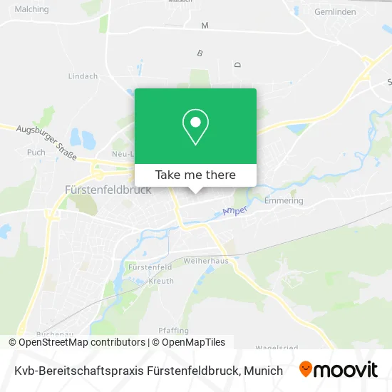 Карта Kvb-Bereitschaftspraxis Fürstenfeldbruck