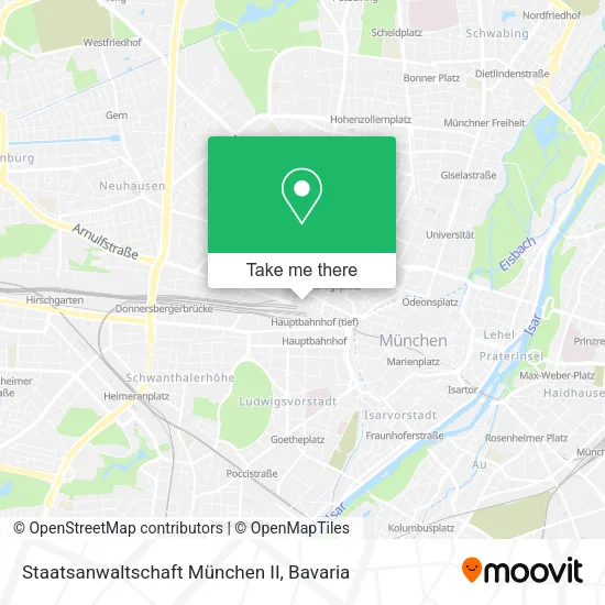 Карта Staatsanwaltschaft München II