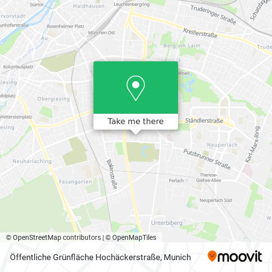 Карта Öffentliche Grünfläche Hochäckerstraße