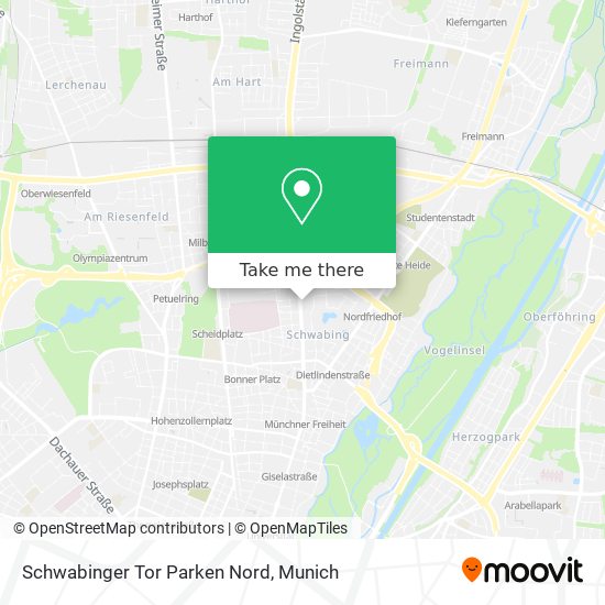 Schwabinger Tor Parken Nord map