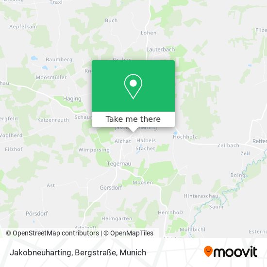 Jakobneuharting, Bergstraße map