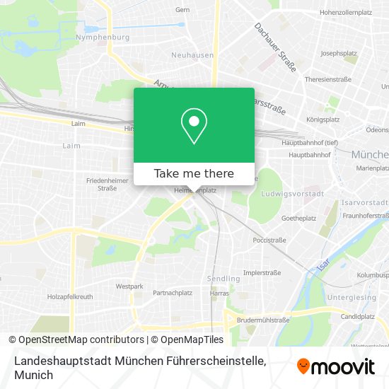 Landeshauptstadt München Führerscheinstelle map
