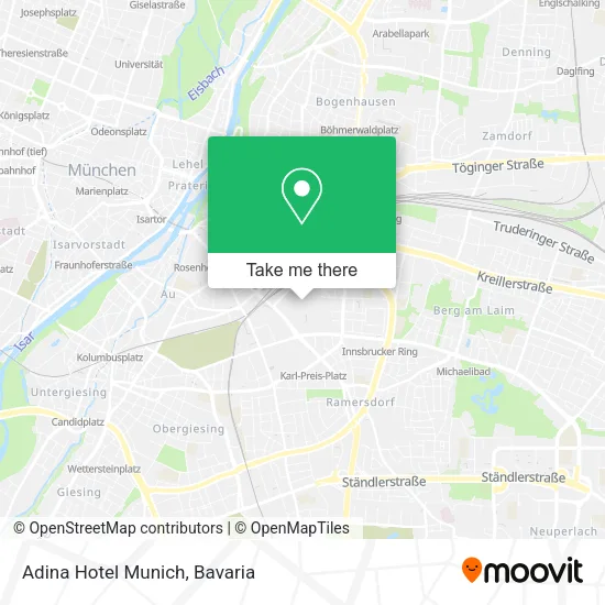 Adina Hotel Munich map