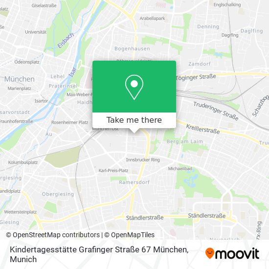 Карта Kindertagesstätte Grafinger Straße 67 München