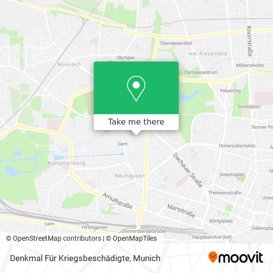 Denkmal Für Kriegsbeschädigte map