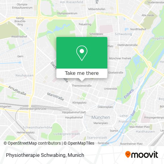 Physiotherapie Schwabing map