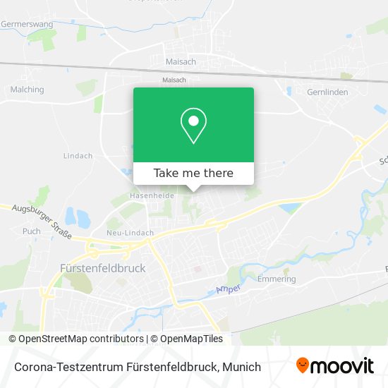 Corona-Testzentrum Fürstenfeldbruck map