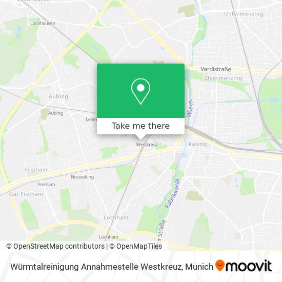Würmtalreinigung Annahmestelle Westkreuz map