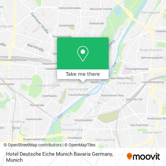 Hotel Deutsche Eiche Munich Bavaria Germany map