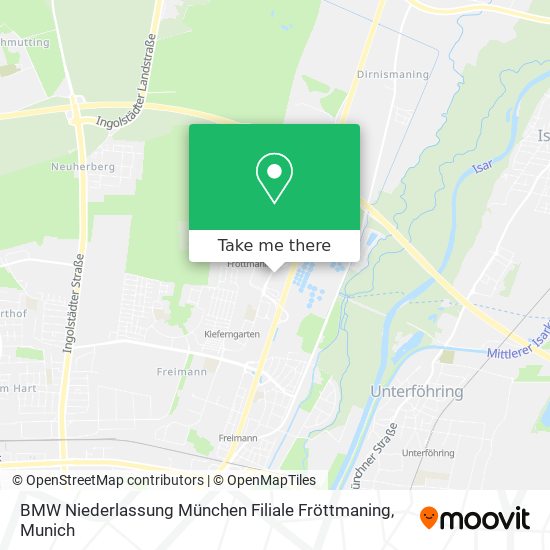BMW Niederlassung München Filiale Fröttmaning map