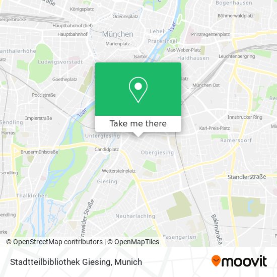 Stadtteilbibliothek Giesing map