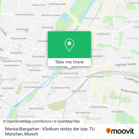 Mensa-Biergarten - Klinikum rechts der Isar, TU München map